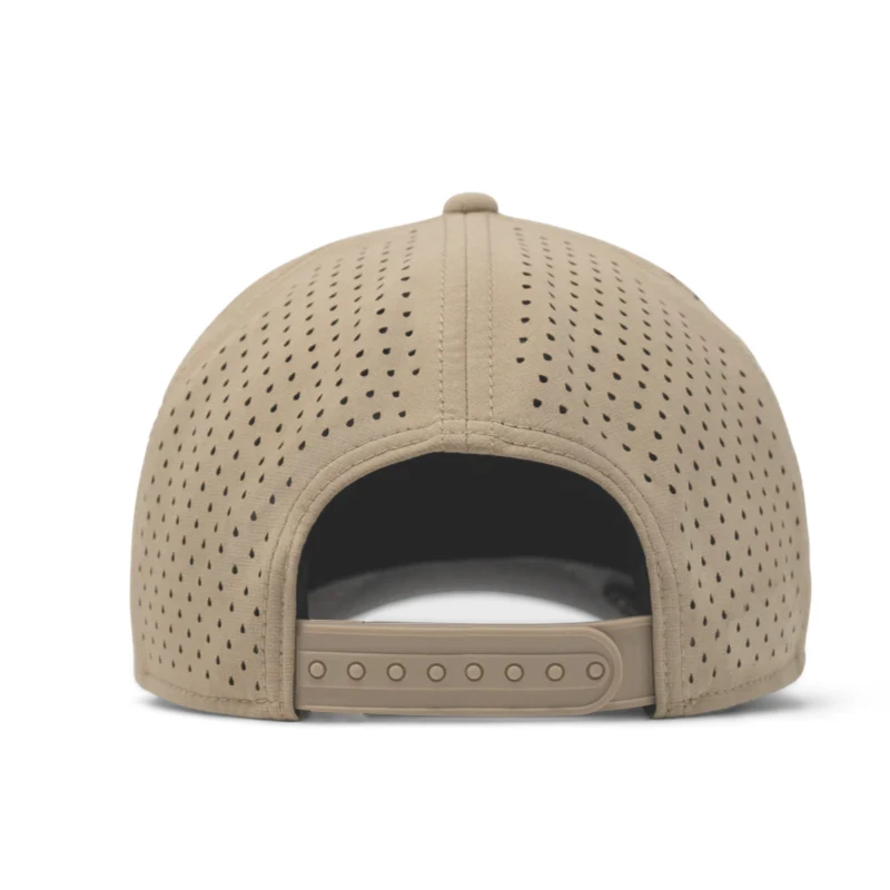 High Quality Laser Cut Hole Water-Resistant Breathable Fashion Canvas Baseball Caps Unisex 5 Panel Performance Cycling Golf