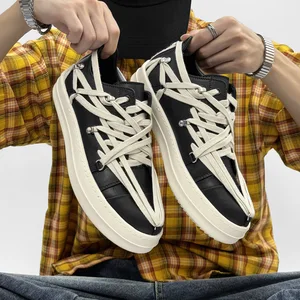 Men's Summer 2026 New Casual Canvas Shoes Thick-Soled Breathable Round Head Rubber Outsole Sneakers Hot-Selling