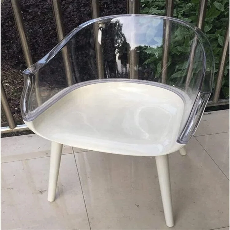 Nordic Creative Acrylic Transparent Chair Transparent Home Dining Room Chair Makeup Back Chair for Painful Living Room Bedroom