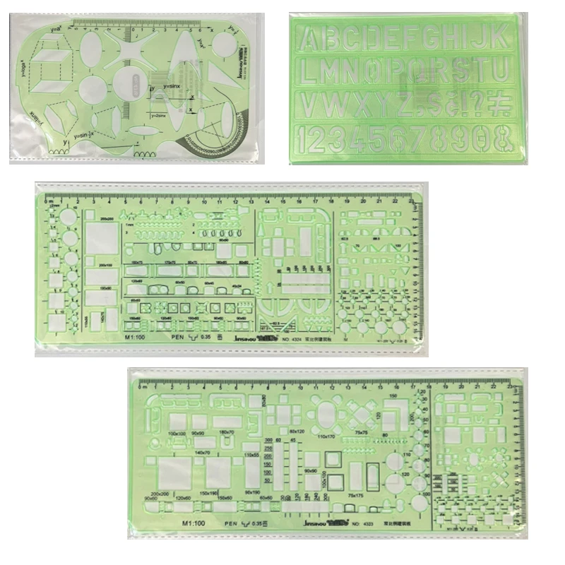 29 стиль многофункциональная шаблонная линейка чертеж круг Геометрия математическая архитектурный дизайн интерьера Шаблон Линейка