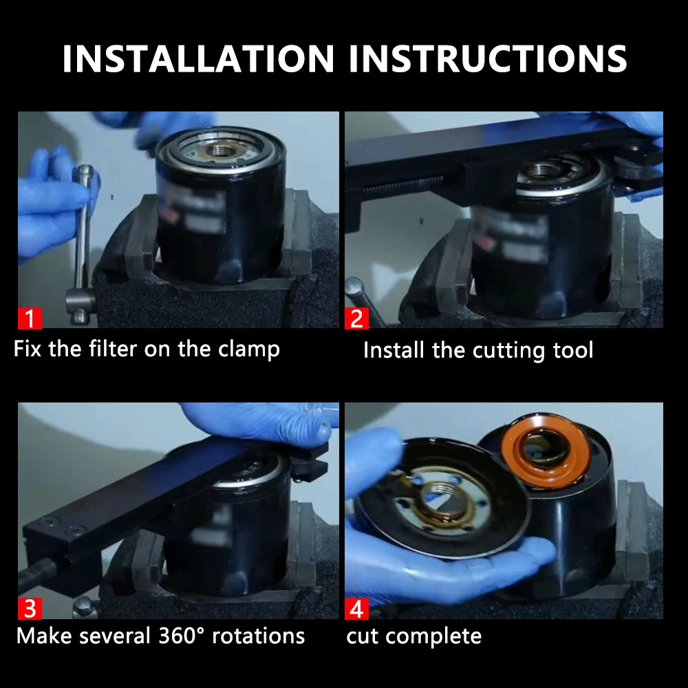 Universal Adjustable Oil Filter Cutting Tool Automotive Aluminum Oil