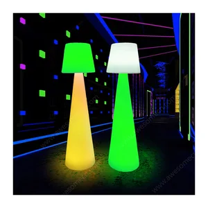 Contemporary RGB Floor Lamp with Slide Design Pivot and Lumineux LED Light Source Remote Control-for Hotels