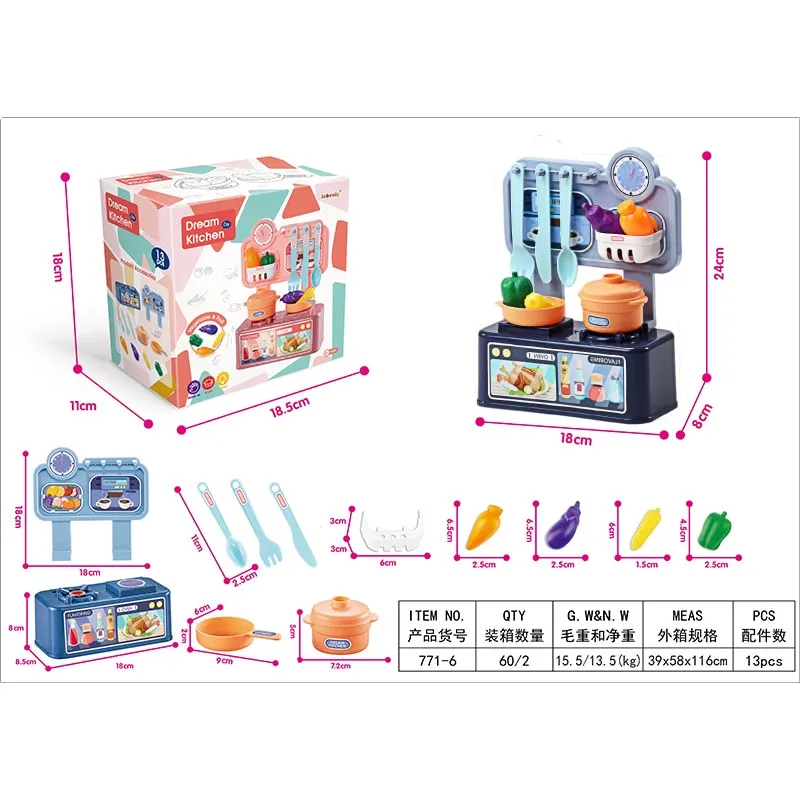 Детский развивающий игровой домик, кухонный набор, имитация мини-кулинарии, новинка, набор для приготовления пищи