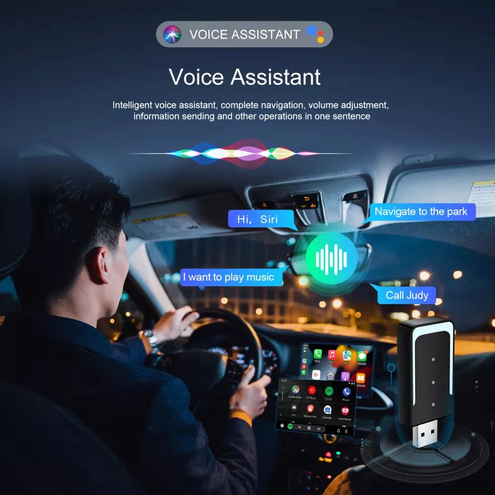 Original Universal Wireless Carplay Adapter Quick Connect 2-in-1 Streaming Box Android Auto Support Carplay Dongle for Wired - view 5