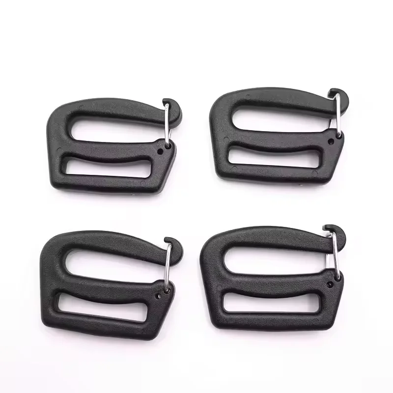 25mm Webbing Connecting Clip Open Plastic Adjustable Metal Wire Spring Ladder Lock G Hook Swivel Snap Buckle for Camera Belt