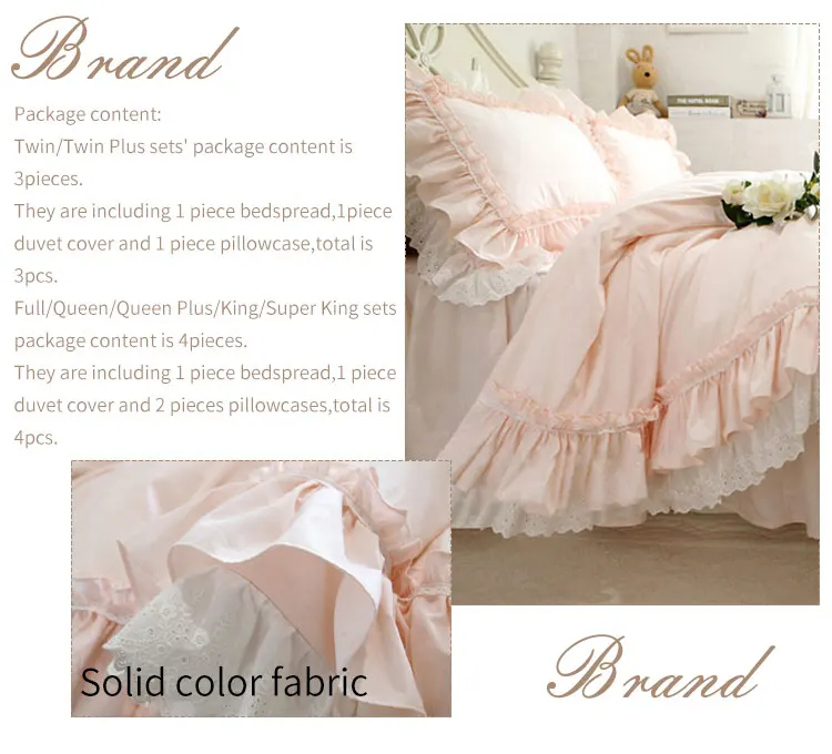 Delicate embroidery pink bridal wedding bedding set luxury for big celebration supplier