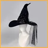 Cappello da strega in tulle con stelle