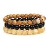 8MM picture +black bright stone + topaz