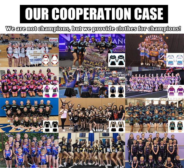 Sublimation Cheer Dance Uniforms Custom Spandex Cheerleaded Costumes Design Your Own Cheerleading Uniform