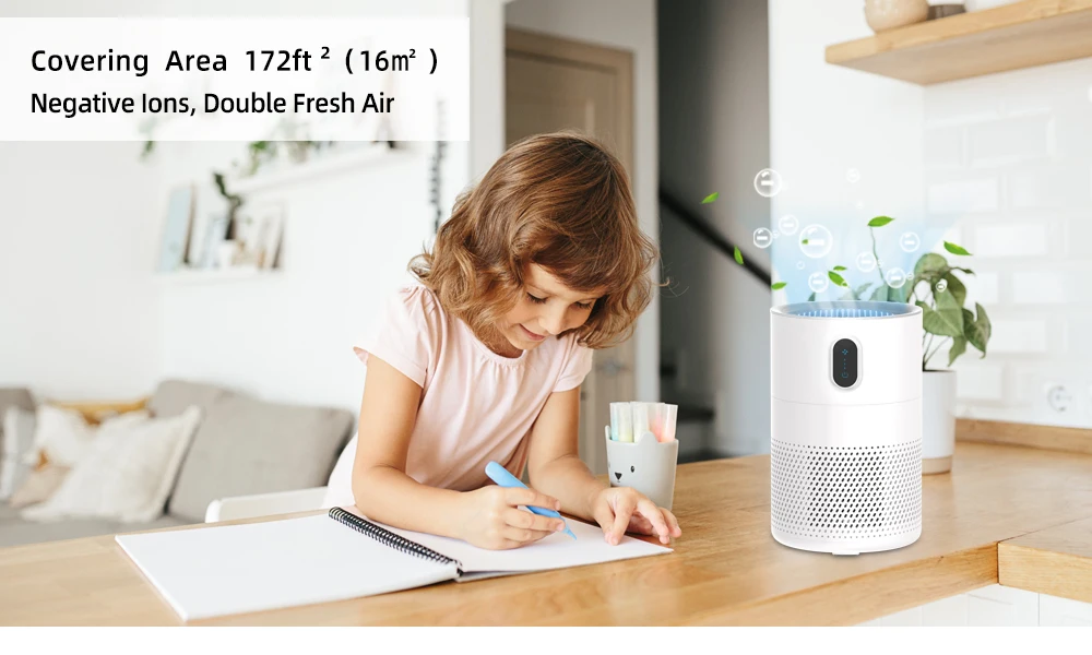 2023 Hot Selling Night Light Home Large Room Up To True Hepa Air Filter