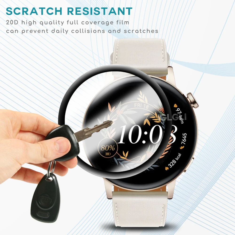 Smart Watch Case 2D Soft Glass Curved Protective Film PMMA Screen Protector for Huawei Watch D Buds GT 3 2 Runner GT3 GT2