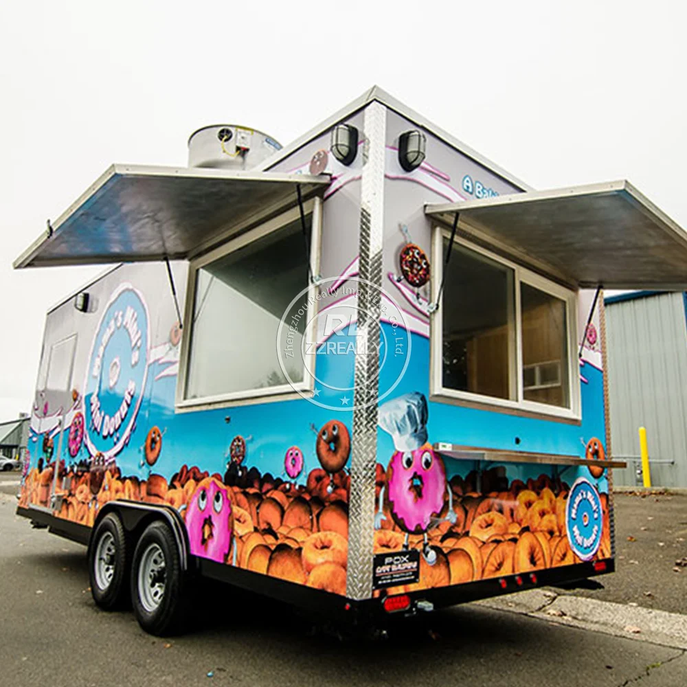 2025 Mobile Fast Food Cart with DOT VIN China Mobile Food Trailer Truck for Sale USA Hot Dog Cart