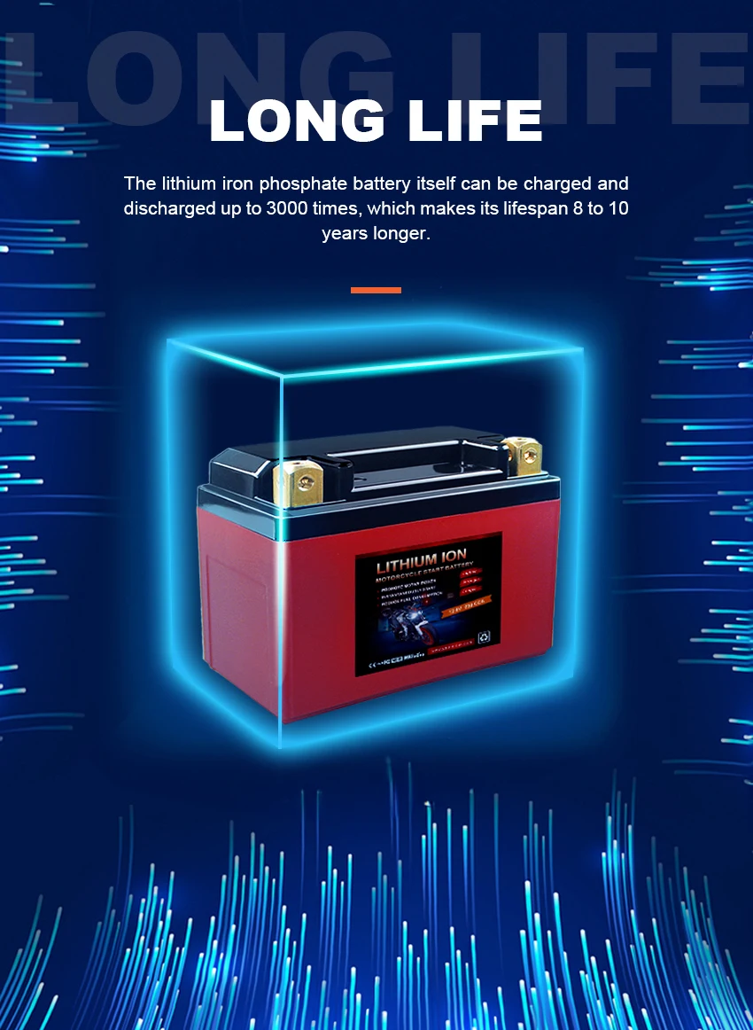 12v Superb Huge Capacity Lifepo4 Motorcycle Motorbike Starter Battery