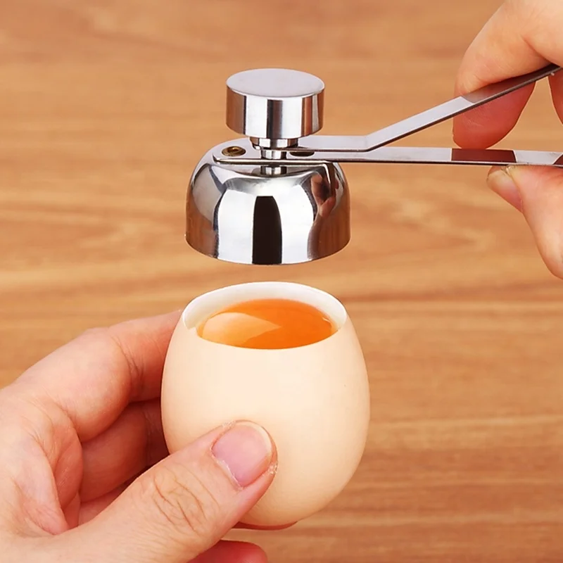 Abridor De Huevos De Acero Inoxidable - Cortador Y Pelador Para Huevos Duros Y Pasados Por Agua