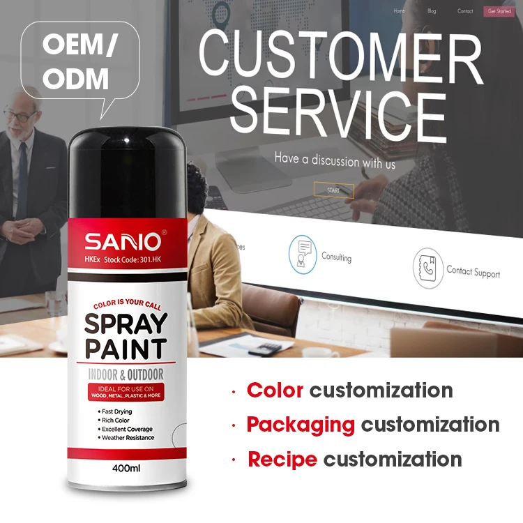 Sanvo 400ml Oem Wholesaler Graffiti High Gloss Multipurpose Color