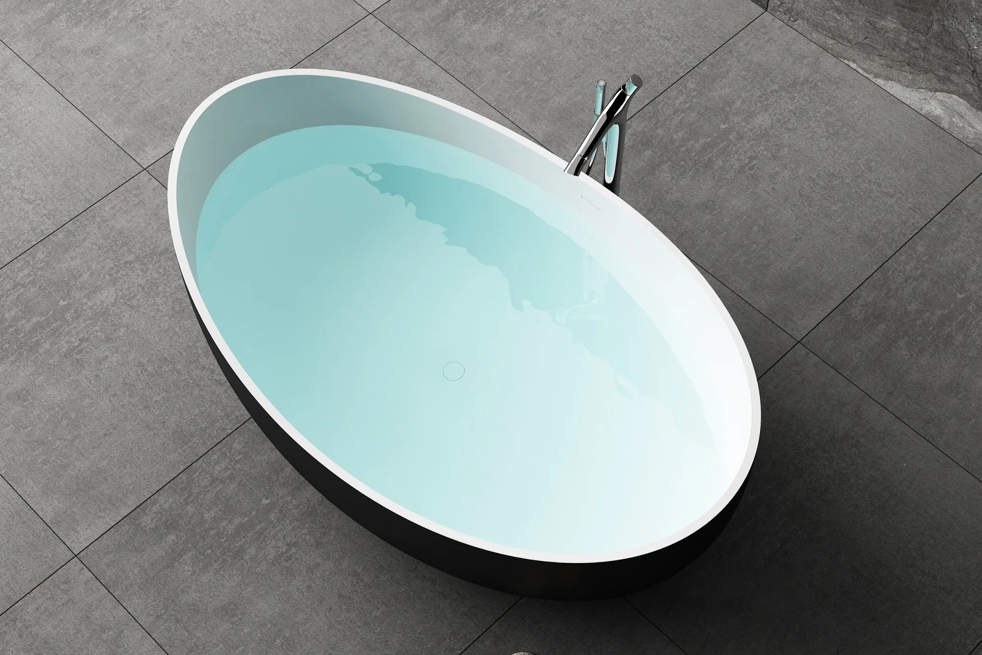 Modern Luxury New Art Bathtub Outdoor Free Standing Bath Tube Oval
