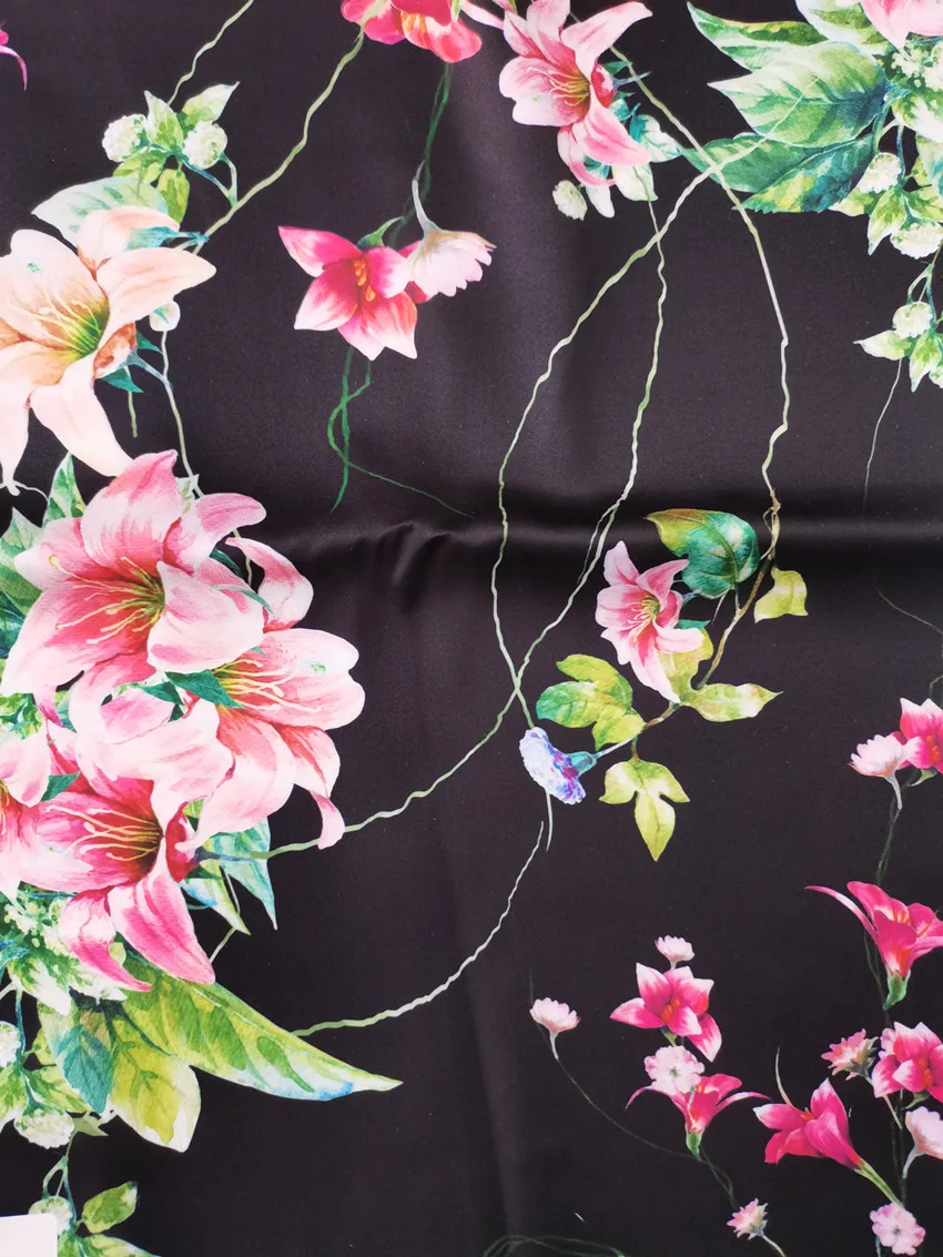 Пользовательский узор сублимационные принты модный показ хлопчатобумажная ткань для платья