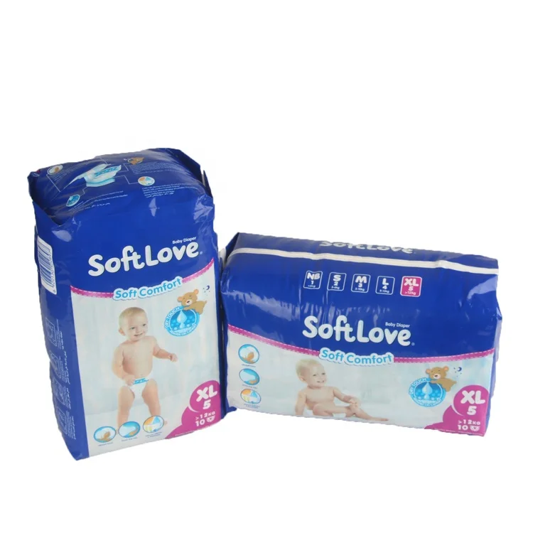 Softlove quality assurance super soft disposable baby diapers XL
