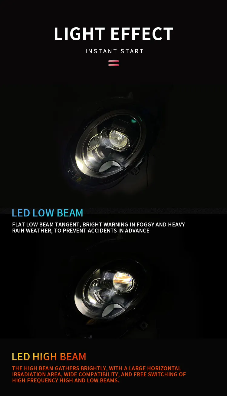 Factory Wholesale LED Headlights for BMW MINI Cooper R56 2007-2013 Car Light Accessories Auto Lighting System Parts manufacture