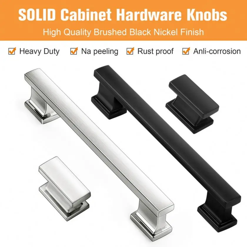 WEKIS Hardware Accessories Zinc Alloy Dresser Drawer Pull & Bronze Cabinet Door Handle for Bedroom Furniture & Kitchen Cabinets