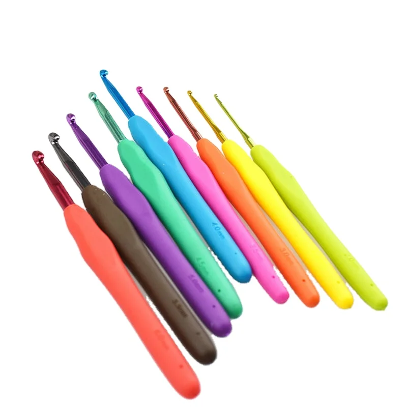 Soft Grip Aluminum Crochet Hook Set, 2-6mm