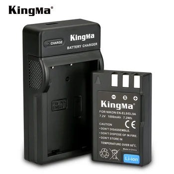 Kingma-EN-EL9 Battery Kit Full Decoded Rechargeable Lithium Battery and Portable Micro USB Charger for Nikon D5000 D3000 D60