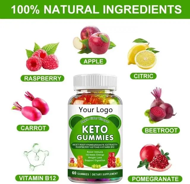 Private label gummy Keto Weight Loss Slimming Organic Apple Cider Vinegar Gummies candy manufacture