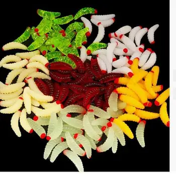 Factory Wholesale Artificial Soft Bait Bulk Mealworm Lure for Carp Bass Perch Trout Saltwater Fishing – Soft Lure – view 5