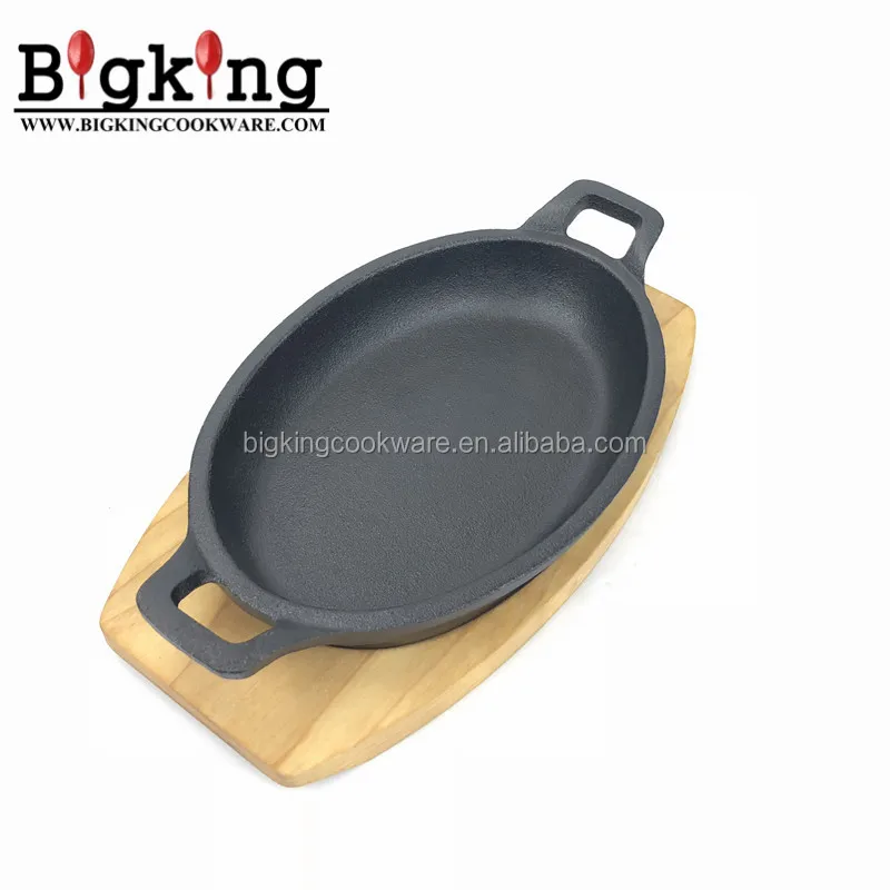 cast iron pan oval mini serving dish –