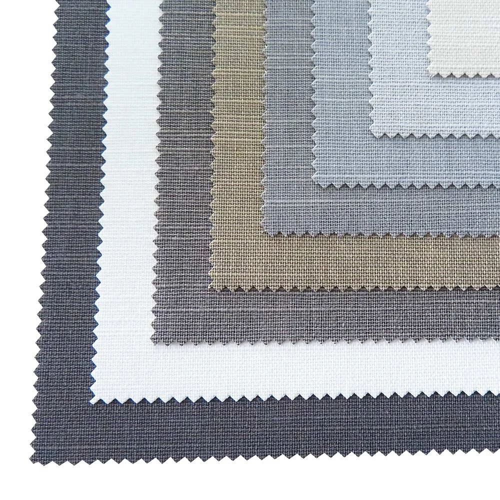 High Quality Polyester Fiber Plain Colorfast Waterproof UV Proof Blackout Roller Blind Fabric for Window Made in China