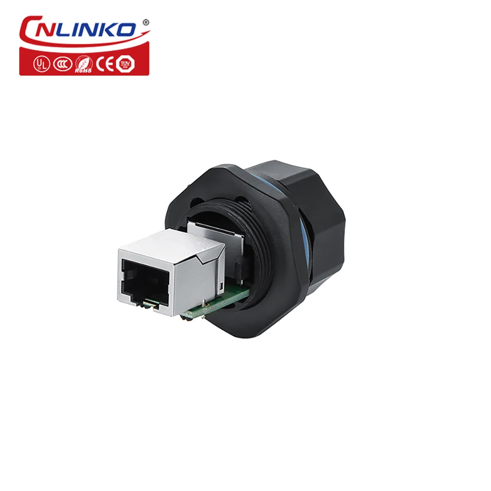 Industrial Ethernet Connector IP67 Waterproof RJ45 Circular Connector ...