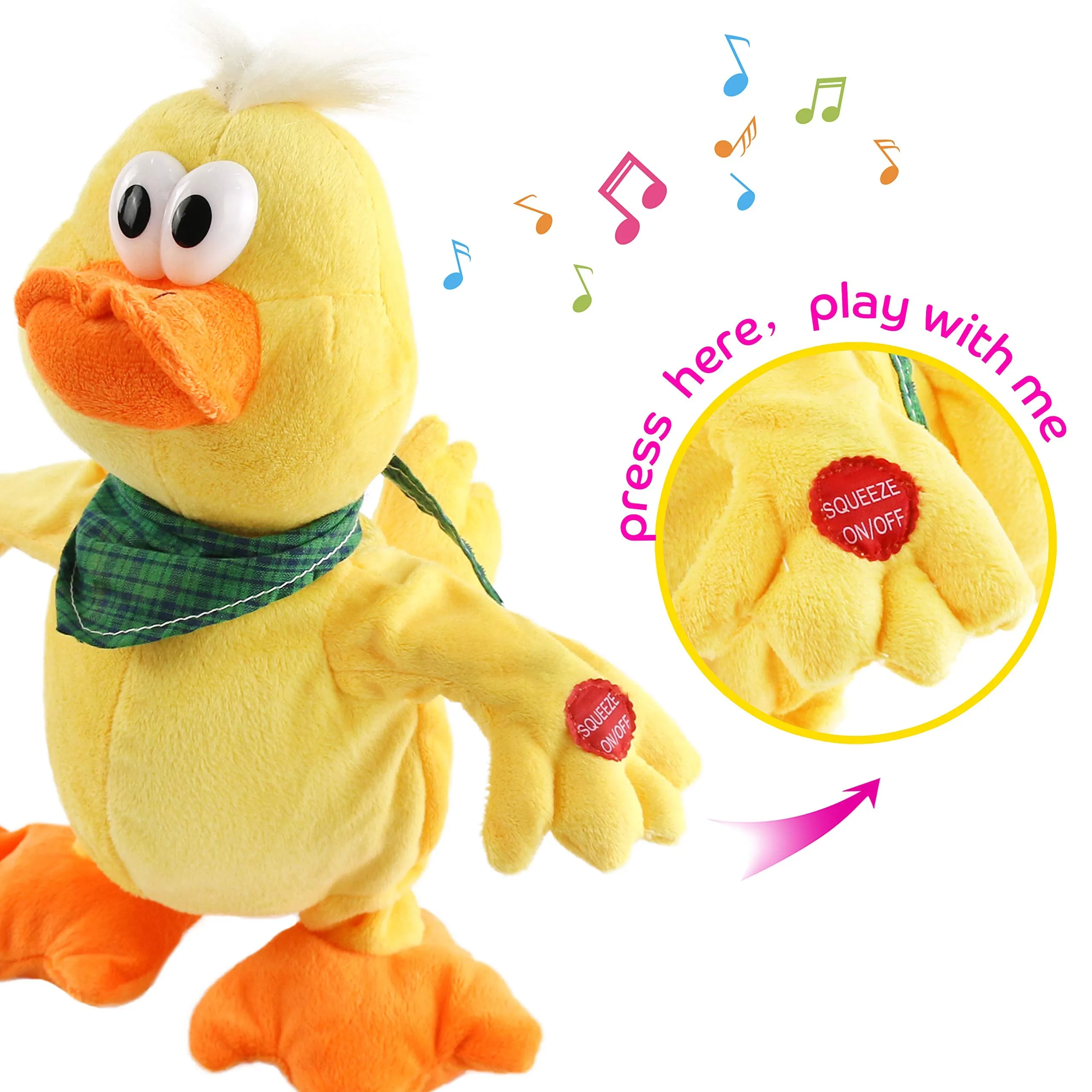 quacking duck stuffed animal