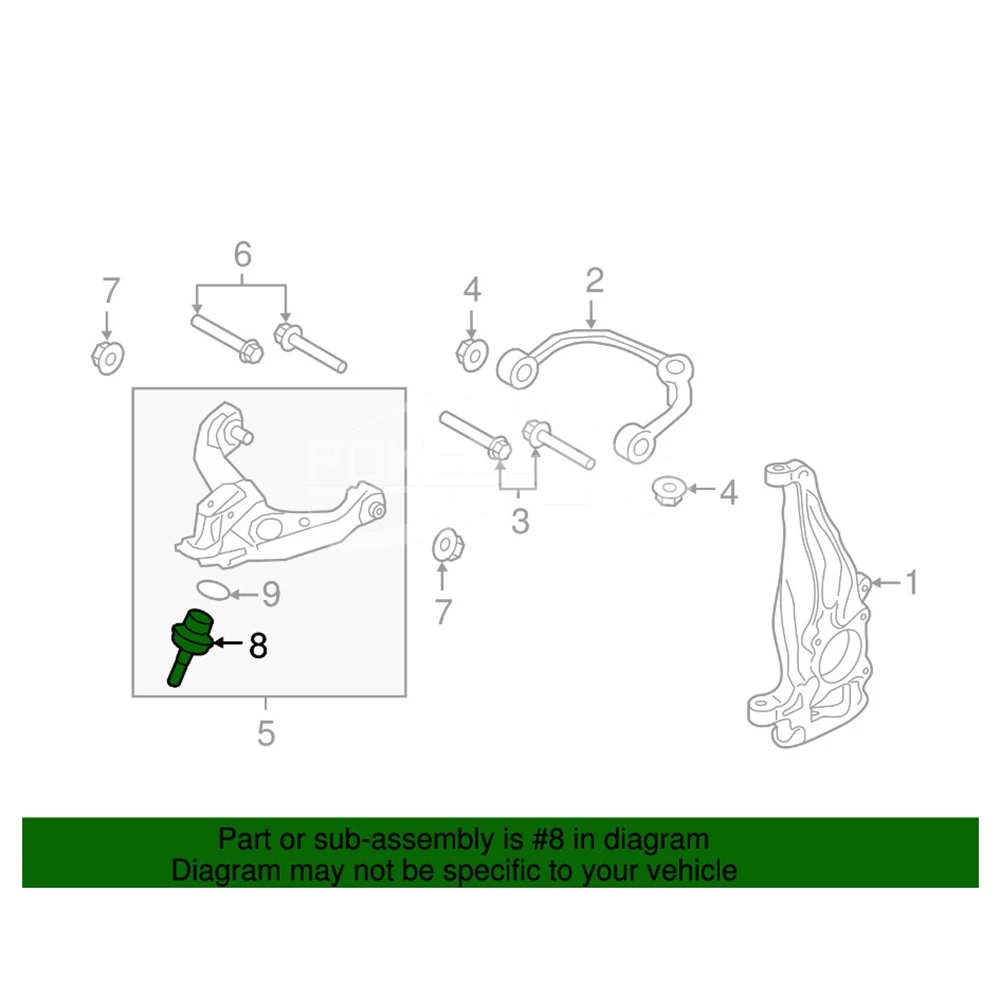 POKESS Auto Parts Ford F150 Ball Joint 2015 BL3Z3050B Lower Suspension... — 6