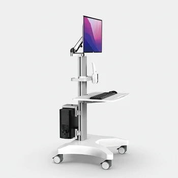 Medical Tablet Trolley Factory Price Laptop Notebook Medical Cart Height Adjustable Medical Cart For Dental Clinic Hospital