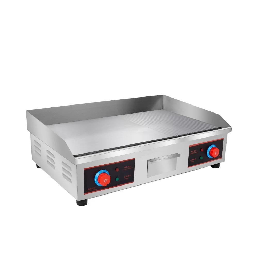 Factory price Automatic Electric griddle grill Commercial deep fryer 4400W Stainless Steel Electric burger griddle