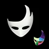 Maschera bianca a corno singolo