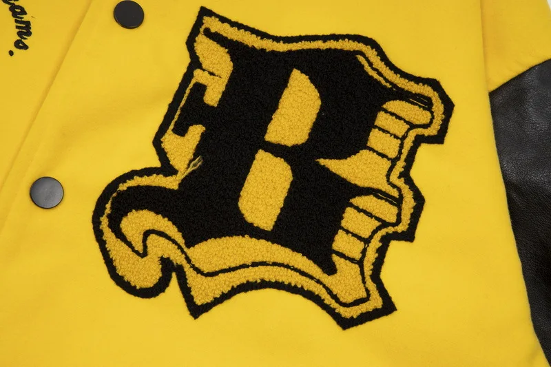 High Quality Men Chenille Embroidery Leather Sleeves Custom Baseball Letterman Varsity Jacket_voghion.com