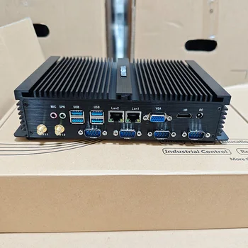 NEW Fanless Mini PC, Industrial Computer, 2xCOM RS232, 7xUSB, HD Port, LAN Port, Windows 11 Pro,     Industrial Computer