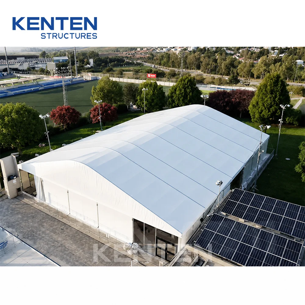KENTEN High Quality Aluminum Frame Pvc Pool Roof Swimming Canopy Hard Cover Enclosed Cover Outdoor Sports Tent for Swimming Pool