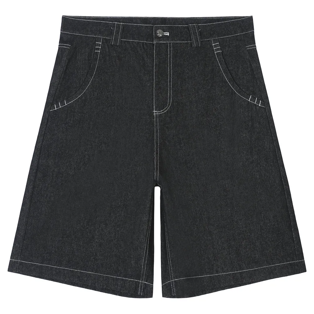 Clothing Manufacturers Letter Painting Embroidery Loose Custom Denim Shorts Men Men's Shorts
