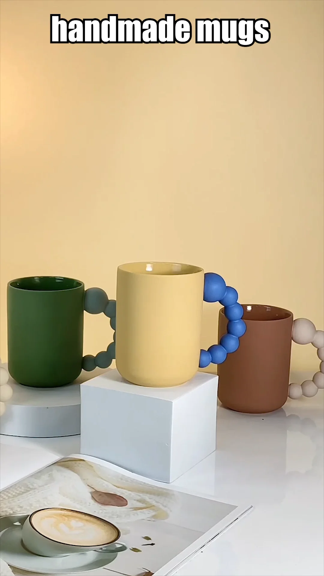 YBH 16oz White Porcelain Coffee Mug Handle Bulk Wholesale Sublimation Cup  Large Capacity Dishwasher Microwave Safe Modern