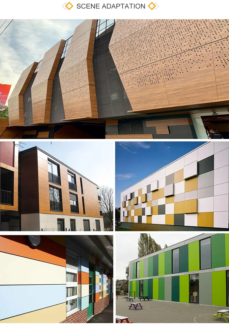 Anti-uv 8mm Exterior HPL Facade Board for Outdoor Cladding
