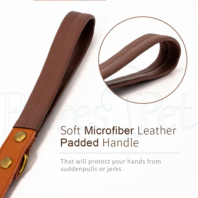 Custom Designer Luxury Genuine Leather Pet Collar Lead Rope Real