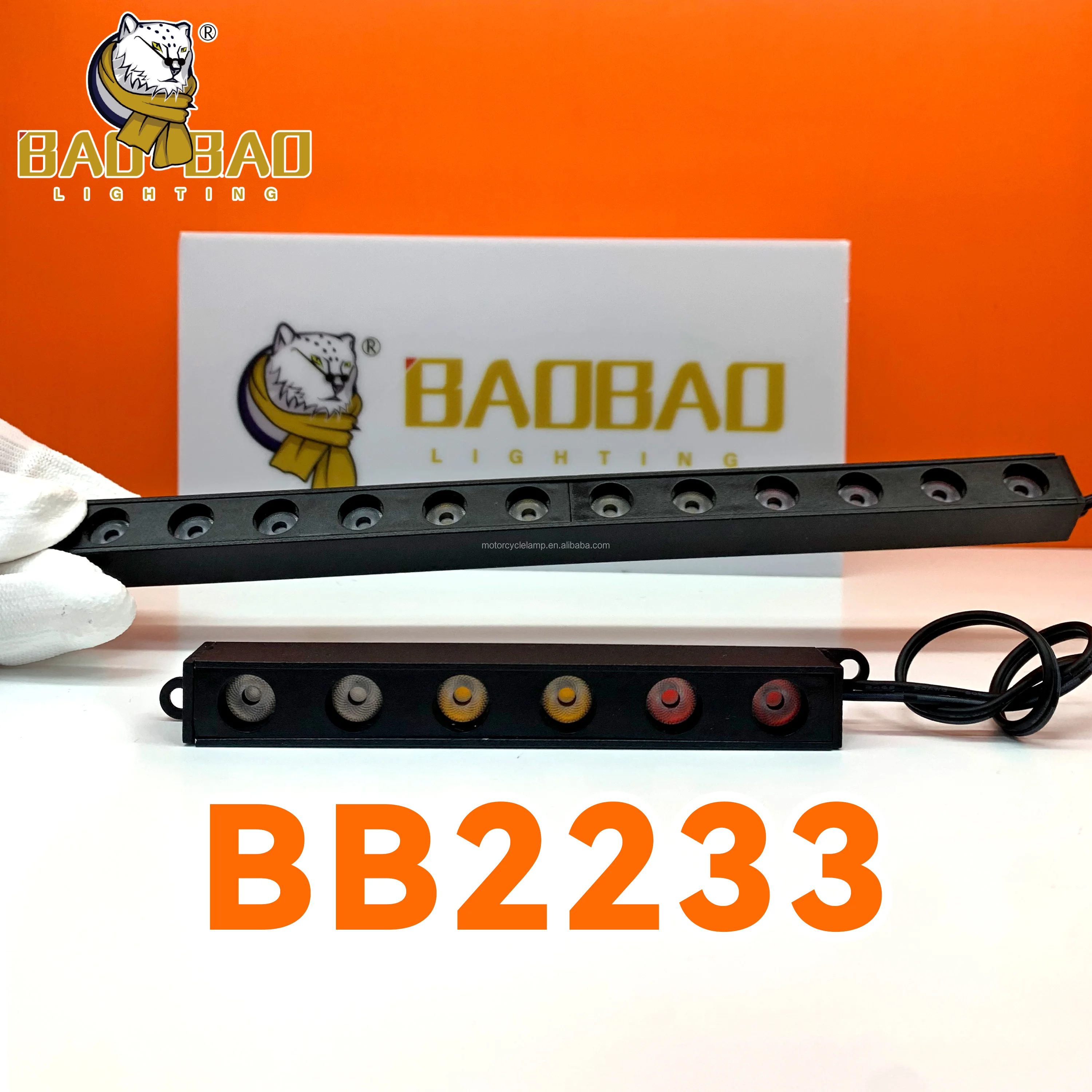 COB 6 Led 12 Led Yellow Red Blue Polic Light Motorcycle LED Strobe Lights for Bike Decoration Parts Car Taillight Auo Parts