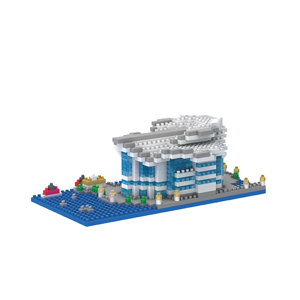 8405-8409 HongKong Convention and Exhibition Centre Colosseum the Sphinx World Famous Building Particle Building Block Kids Toys