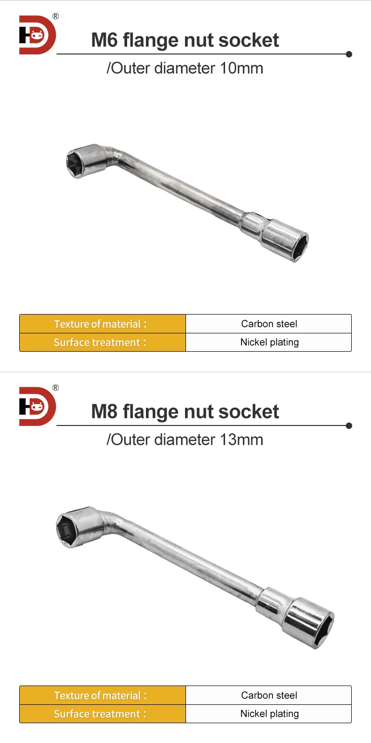 Flange Nut Socket Inner Hexagonal Elbow Socket Bolt Wrench M5 M6 M8 8/10/13mm Special Wrench supplier