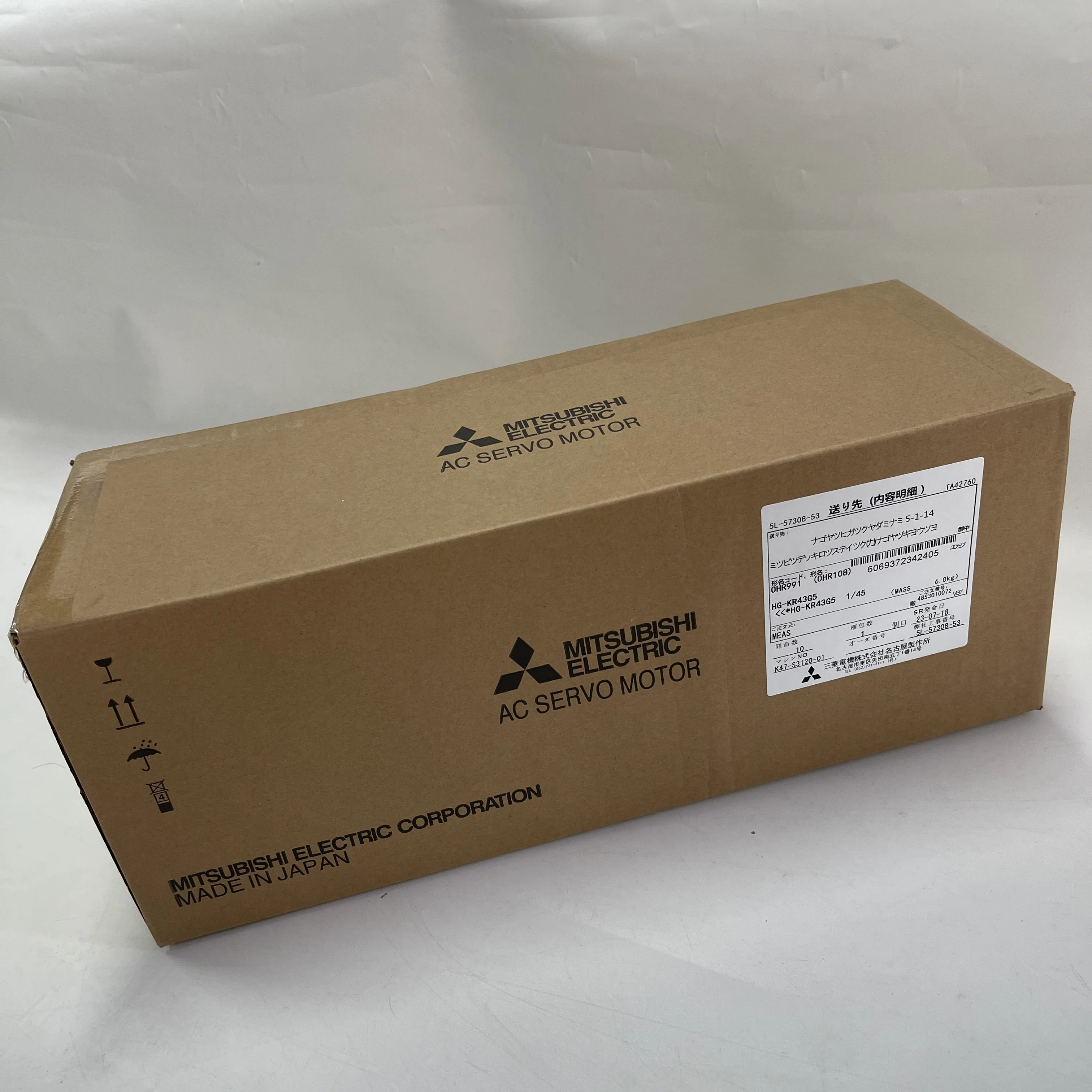 Mitsubishi AC Servo Motor HG-KR43G5 Mitsubishi AC Servo Motor HG-KR43G5