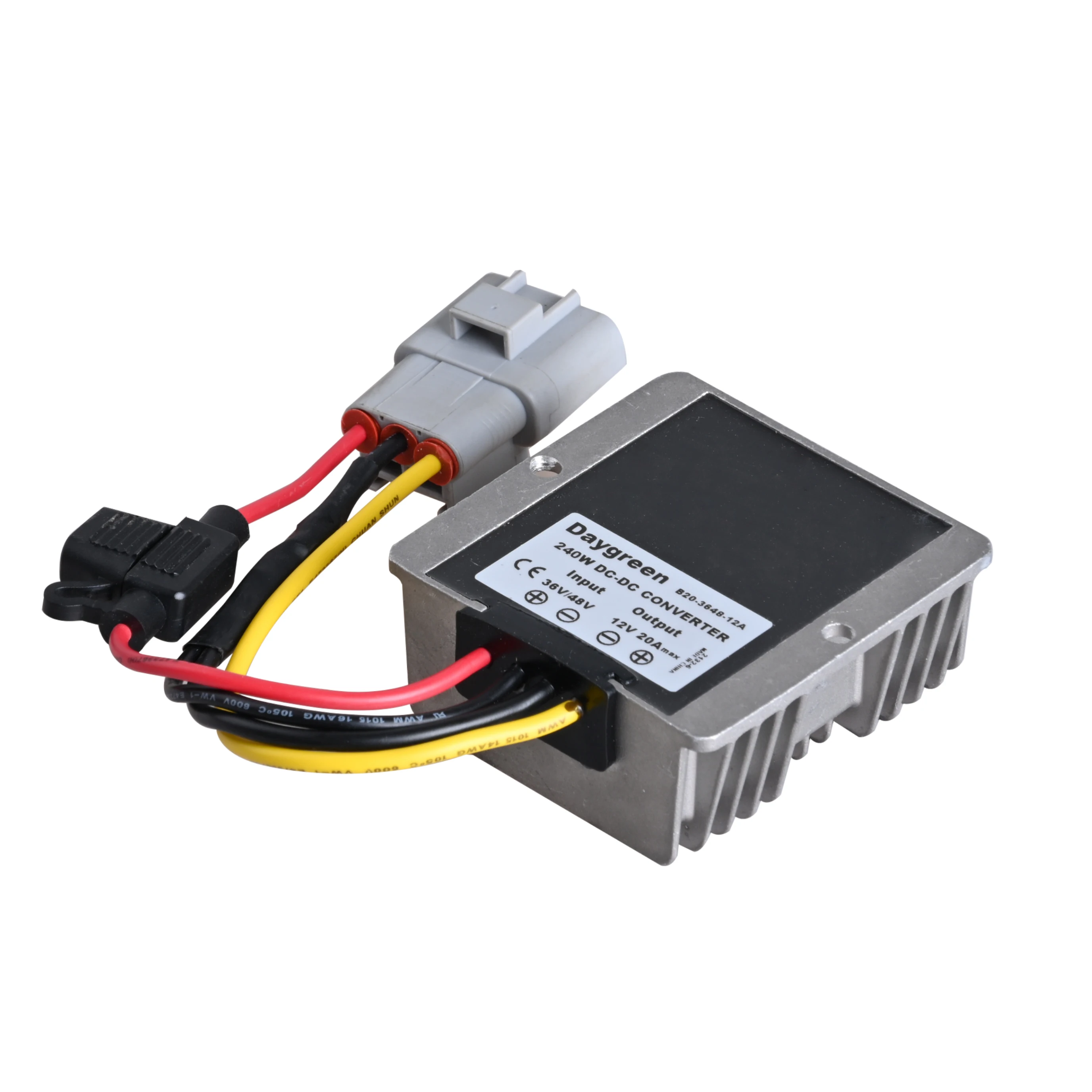 36V 48V to 12V DC Converter 20A Step Down Buck Power Supply Golf Cart Cars Voltage Reducer Stabilizer With Customized Connectors