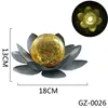 lámpara de flor de loto plateada