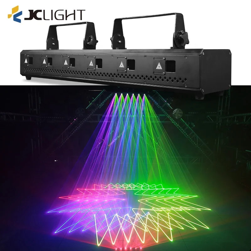 NEUFU 6 Yeux Jeu de Lumière de Laser DMX Lumière de Scène pour Disco